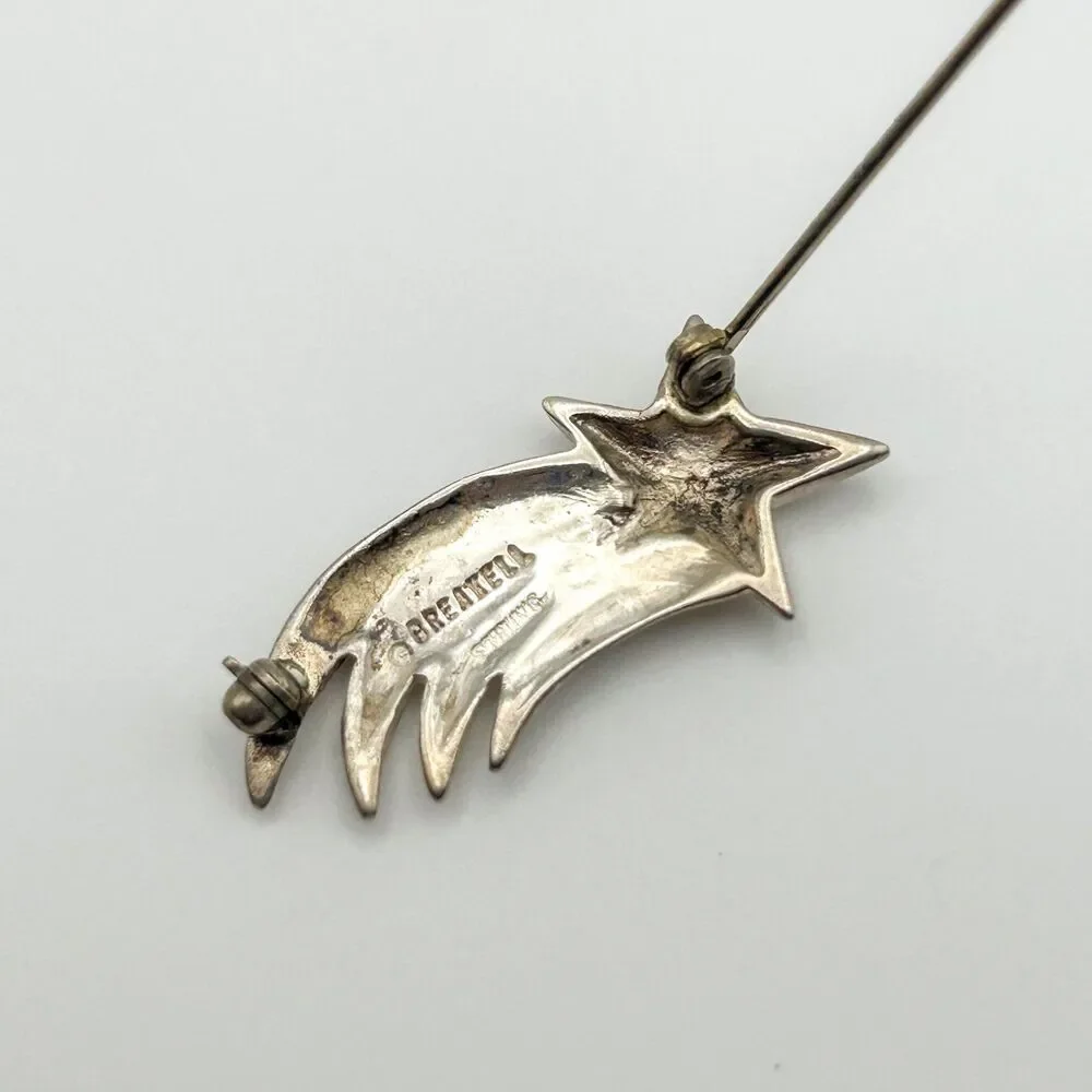 J.H. Breakell Sterling Silver Star Brooch Shooting Star Wish